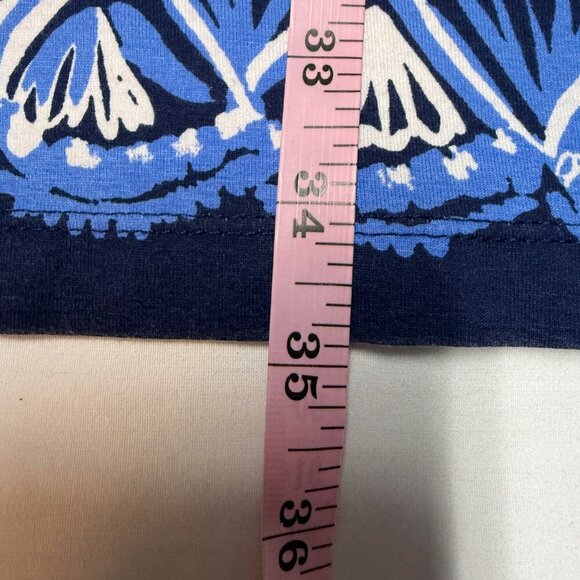 Lilly Pulitzer Sophie Ruffle Dress Pink Flamingo High Tide M UPF 50 EUC - Picture 11 of 11